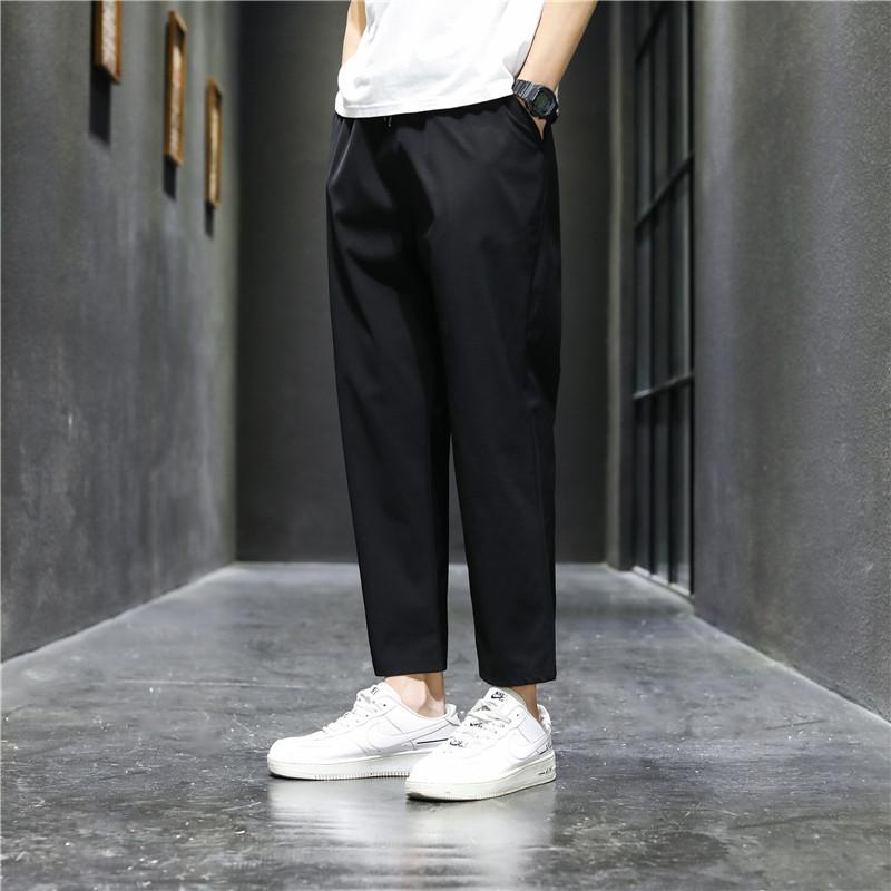 Quần Harem Dài Đến Mắt Cá Chân Vải Lụa Lạnh Nhanh Khô Lưng Thun Co Giãn Thoải Mái Size M-4XL Cho Nam