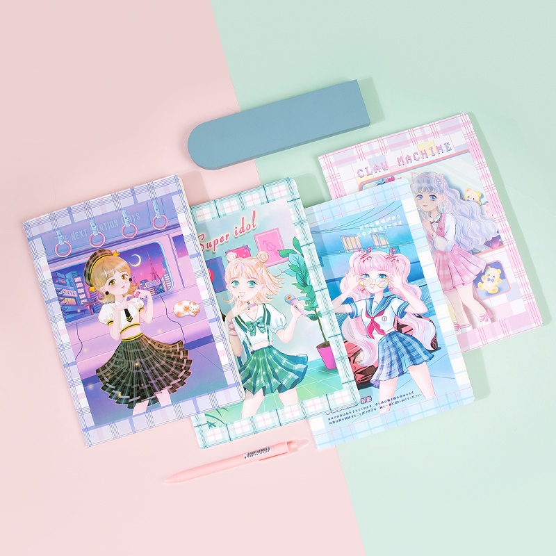 Vở may gáy B5/40 trang Guangbo - hình Super Idol Anime cực dễ thương 60183-24