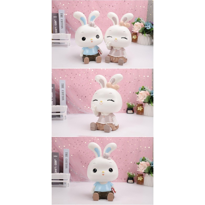 Ống Heo Tiết Kiệm Hình Thỏ Bunny Dễ Thương Quà Tặng Bạn Bè Sinh Nhật Thôi Nôi Bé Gái siêu con heo đất tiết kiệm tiền phim hoạt hình dễ thương sáng tạo dễ thương