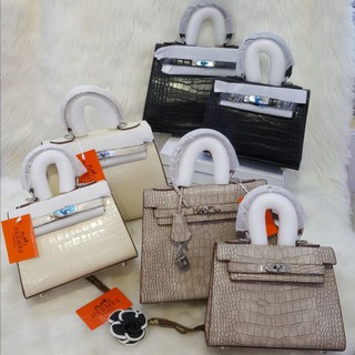 Túi chữ H kelly vân rắn size 20 và 25 kèm củ khóa