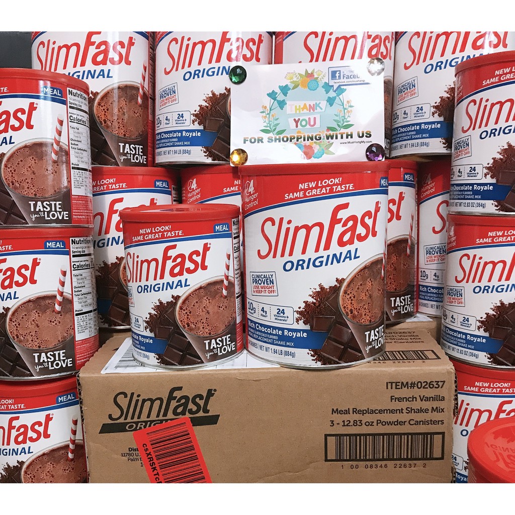 Sữa bột giảm cân Slimfast của Mỹ dành cho người muốn giảm cân hàng nội địa Mỹ | BigBuy360 - bigbuy360.vn