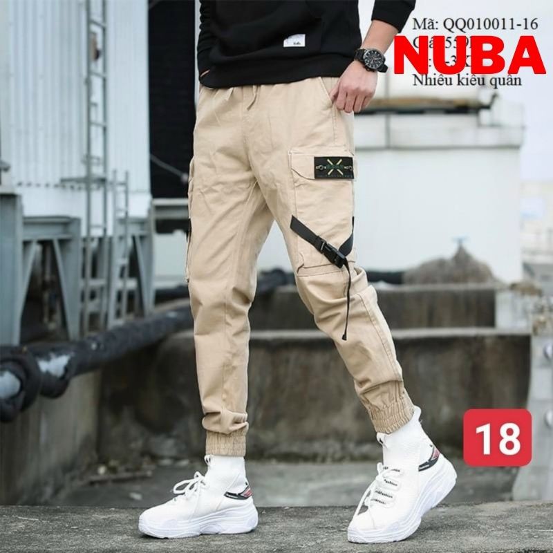 Quần jogger nam chất vải kaki thoáng mát,taka 18