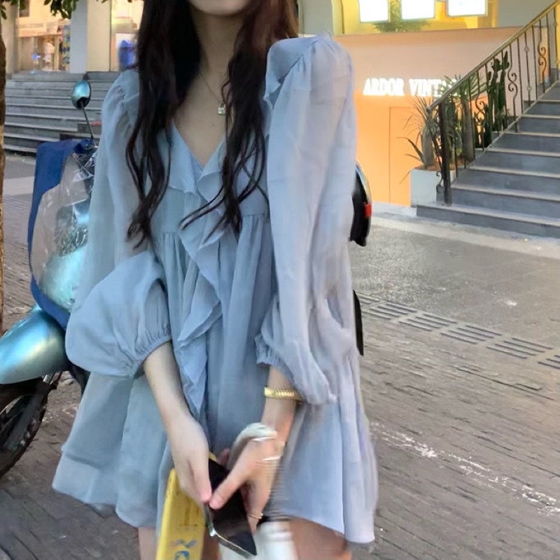 Áo sơ mi babydoll bèo nàng thơ xinh xắn