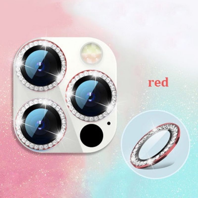 Bộ 3 dán mắt camera KUZOOM kim cương đính đá cho iPhone 13 PRO MAX 13 13 PRO