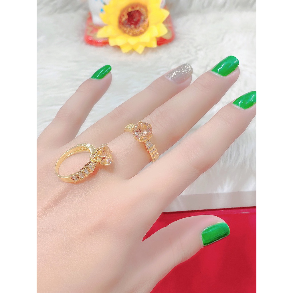 UHA - Nhẫn nữ mạ vàng 18k đính đá CZ N695 ( giá tốt nhất )