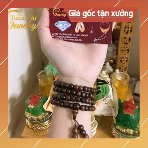 Vòng Tay Trầm Hương 💥 HÀNG CHUẨN HOT💥 Chuỗi Tràng Hạt 108 hạt- Trầm Tốc Hương Tự Nhiên, Tặng Kèm Hộp Gấm Sang Trọng