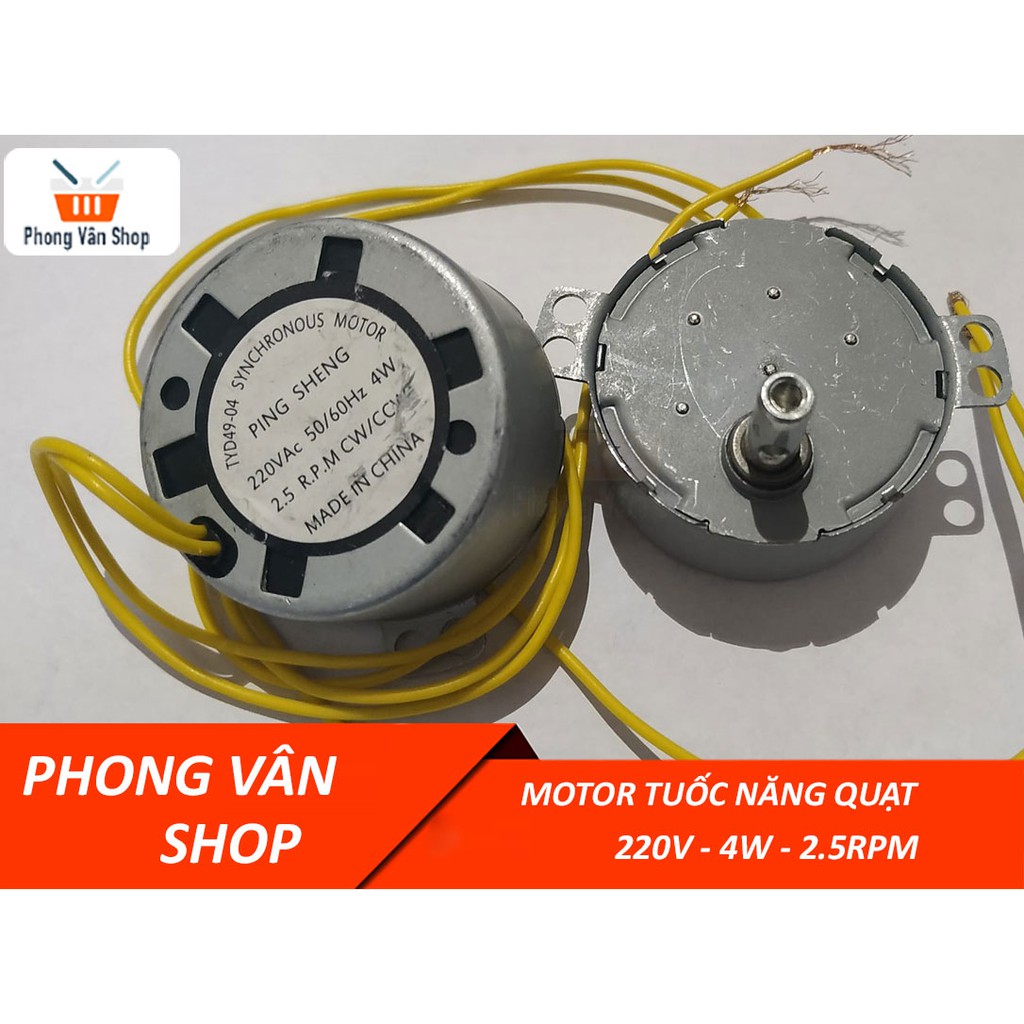 Motor túp năng quạt 220v 2.5rpm 5-6rpm 30rpm - tự động đảo chiều - Tuốc năng quạt | WebRaoVat - webraovat.net.vn