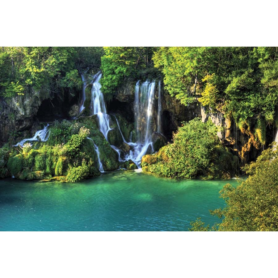 Tranh dán tường phong cảnh thác nước chảy êm đềm, chất liệu chống thấm nước, không lo phai màu