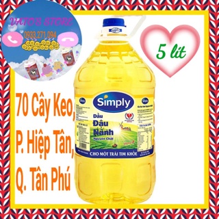 Dầu ăn đậu nành Simply 100% nguyên chất chai 5L - Dầu Simply đậu nành can 5 lít