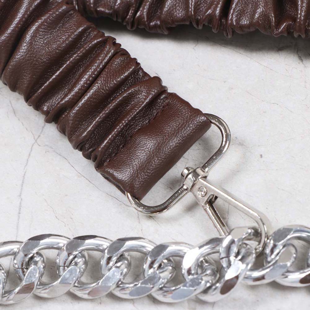 Thắt Lưng Dây Xích Kim Loại Co Giãn Nhiều Màu Thời Trang Âu Mỹ Cho Nữ