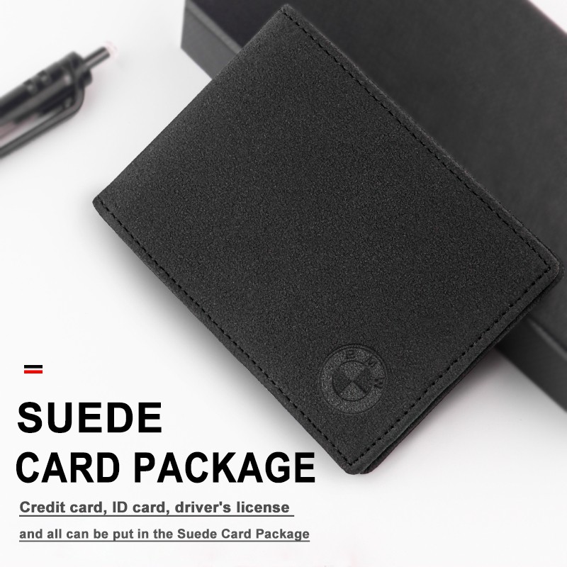 Ví Da Lộn Đựng Thẻ / Giấy Phép Lái Xe BMW Ốp