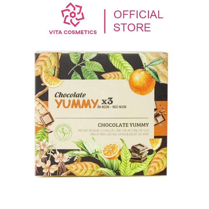 Kẹo Socola Tăng Cân Yummy X3 Slimming Care Giúp Tăng Cân Thảo Mộc Thiên Nhiên Tăng Cân Nhanh An Toàn - Vita Cosmetic