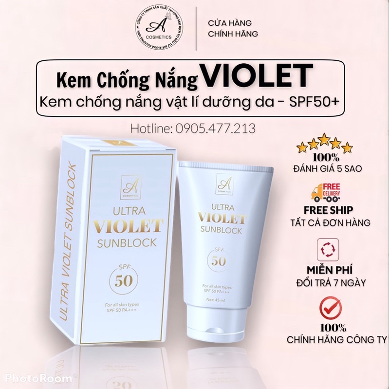 Kem Chống Nắng Violet Spf50+