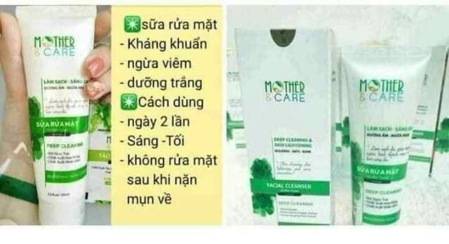 Sữa rửa mặt mother and care