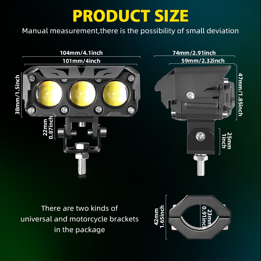 Đèn LED Mini Ánh Sáng Trắng / Vàng Chất Lượng Cao Cho Xe Hơi / Xe Máy