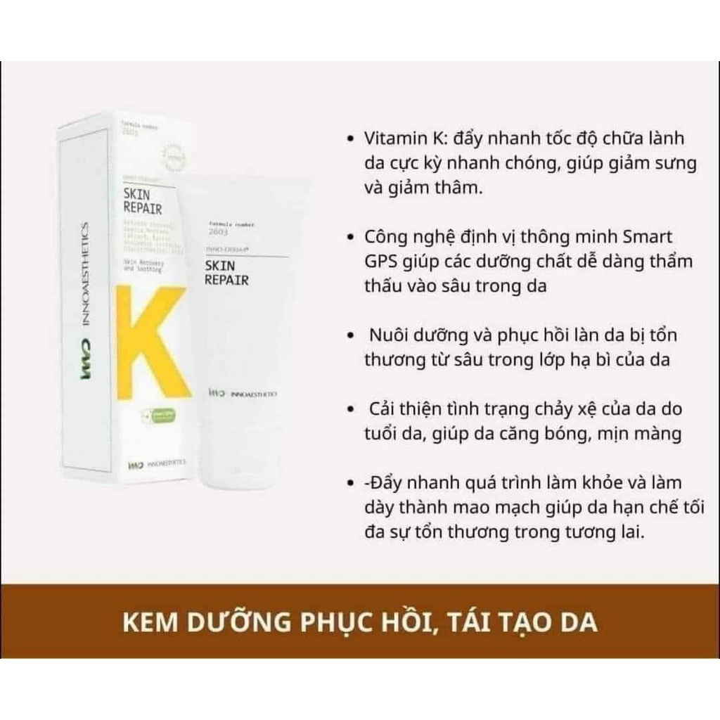 Kem dưỡng Innoaesthetics Inno-Derma Skin repair 60g phục hồi, làm dịu da khẩn cấp