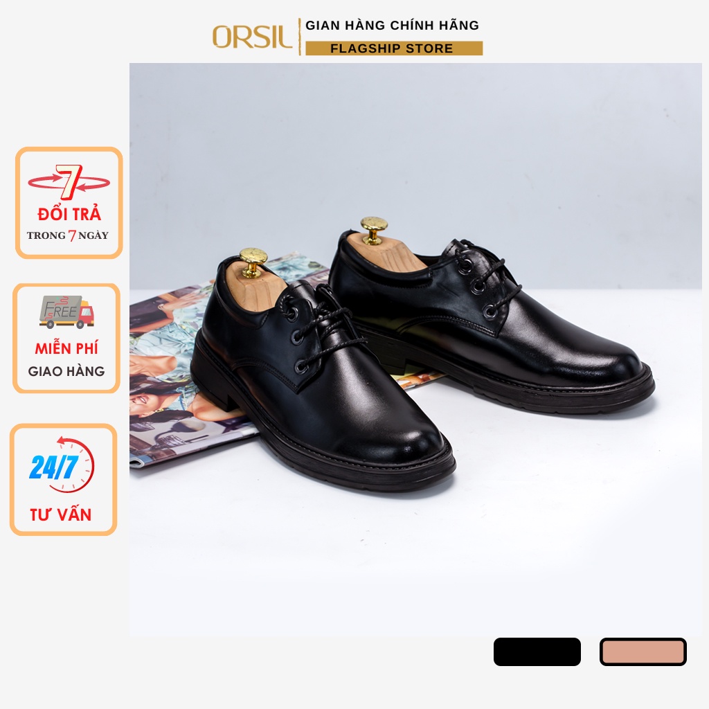 Giày tây da nam ORSIL 2 màu nâu và đen