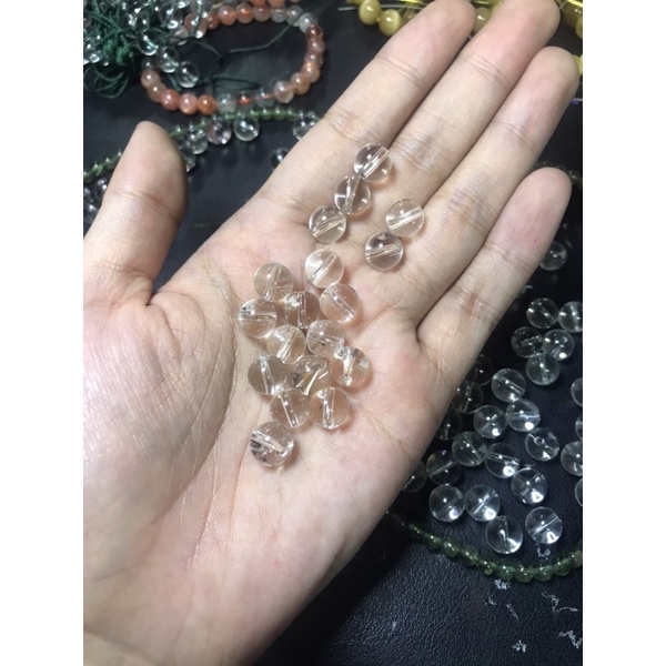 Hạt lẻ đá thanh tẩy clear quartz trong đẹp làm HandMade , DIY