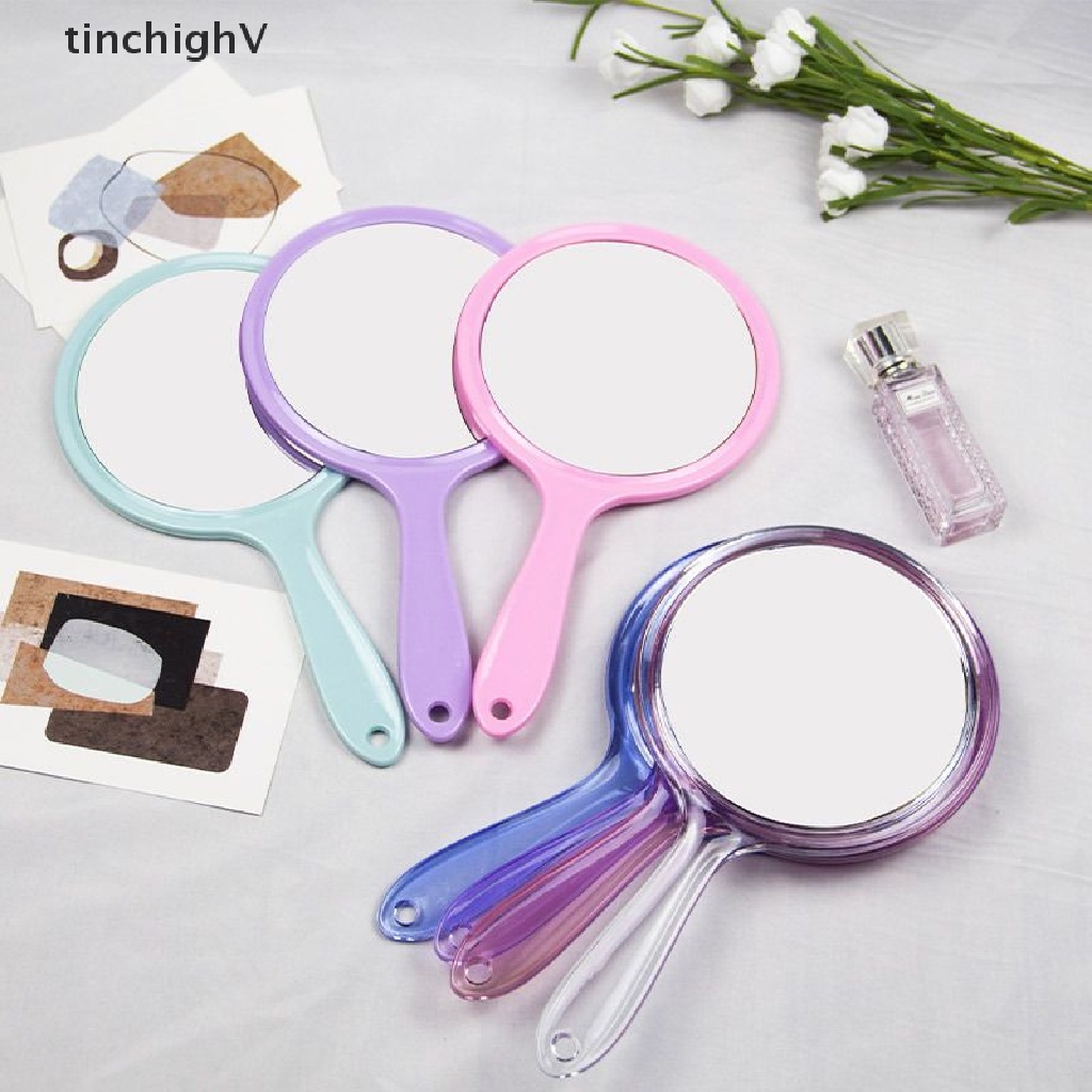 Gương Phóng Đại 1x / 3x Cầm Tay Hai Mặt Thiết Kế Trong Suốt Tiện Dụng