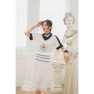 CHÂN VÁY PHỐI 3 ĐƯỜNG REN [MINOR URI]