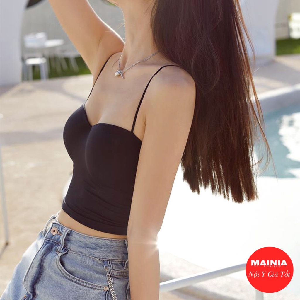 [Loại 1 Túi Zip] Áo Bra Đúc Su 2 Dây Nhún Ngực Cực Sexy Gợi Cảm Cao Cấp Mainia Shop