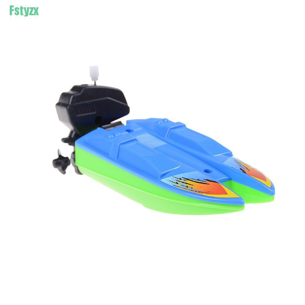 fstyzx 1 PC 1 PC Summer Outdoor Pool Ship Toy Wind Up Swimming Motorboat Boat Toy  For Kid