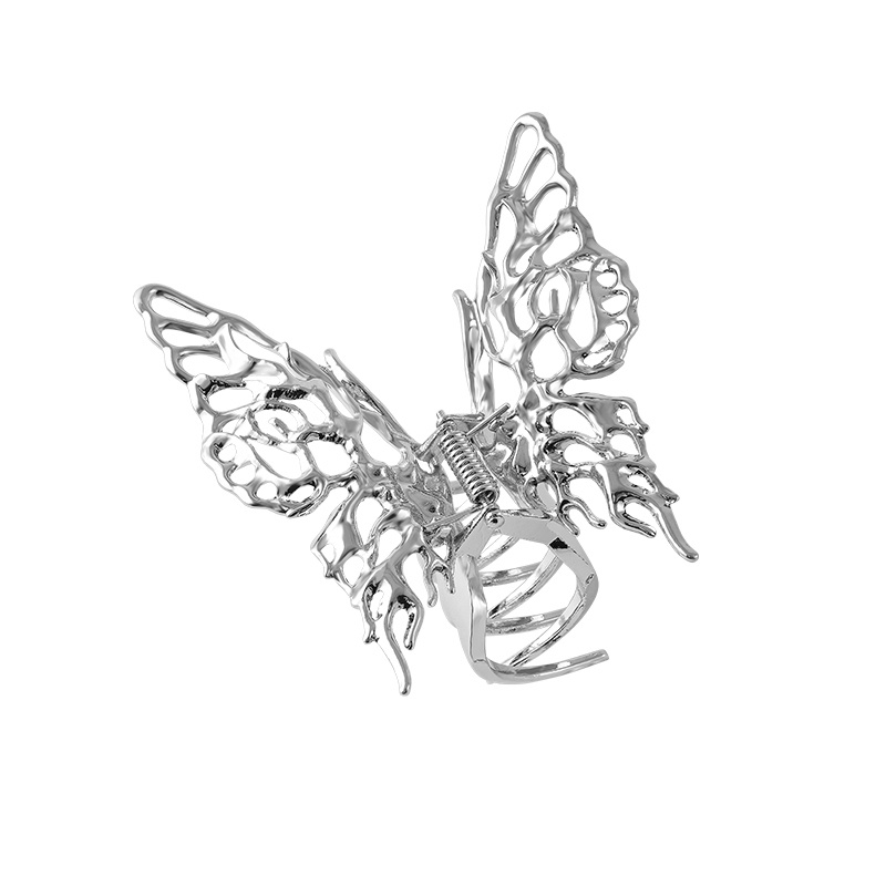 Kẹp Tóc Cá Mập Lớn Bằng Kim Loại Phong Cách punk Cổ Điển Cho Nữ