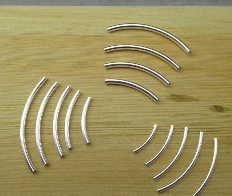 Ống Bạc S925 Dạng Xoắn Bằng Bạc Bóng Dùng Làm Trang Sức DIY