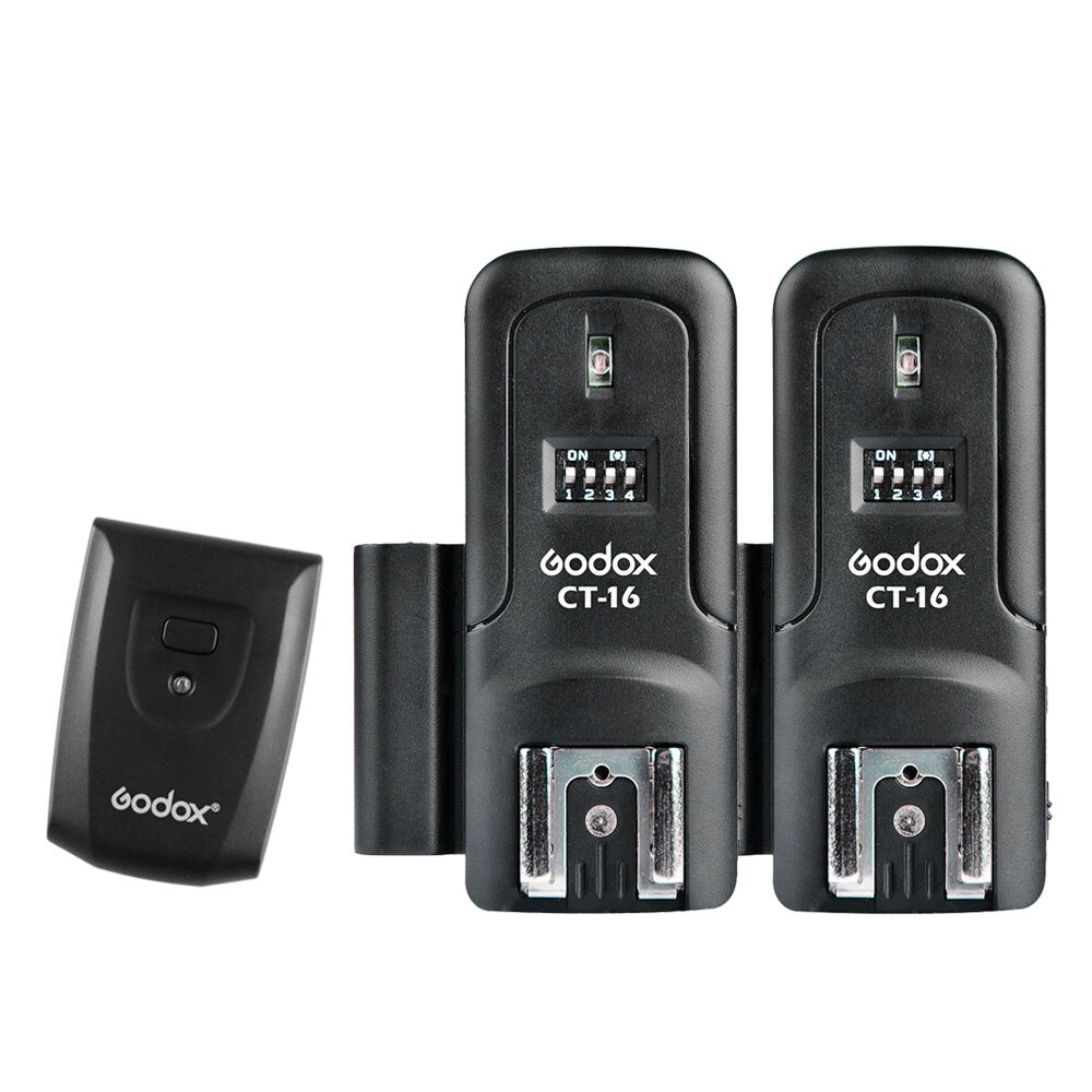 Bộ Truyền Tín Hiệu Âm Thanh Godox CT-16 16 Kênh Kèm 2 Bộ Thu Phát Cho Đèn Flash Dành Cho Canon Nikon Pentax