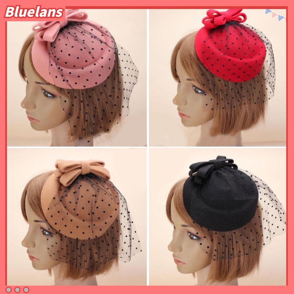 Kẹp tóc kèm mạng che mặt dự tiệc sang trọng cho nữ