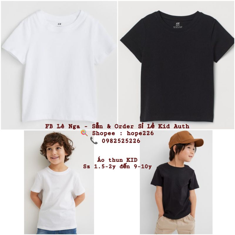 Áo thun kid HM ES size từ 1.5-2y đến 9-10y