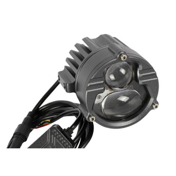 Đèn trợ sáng xe máy bi led pha và cos laser 60w cao cấp