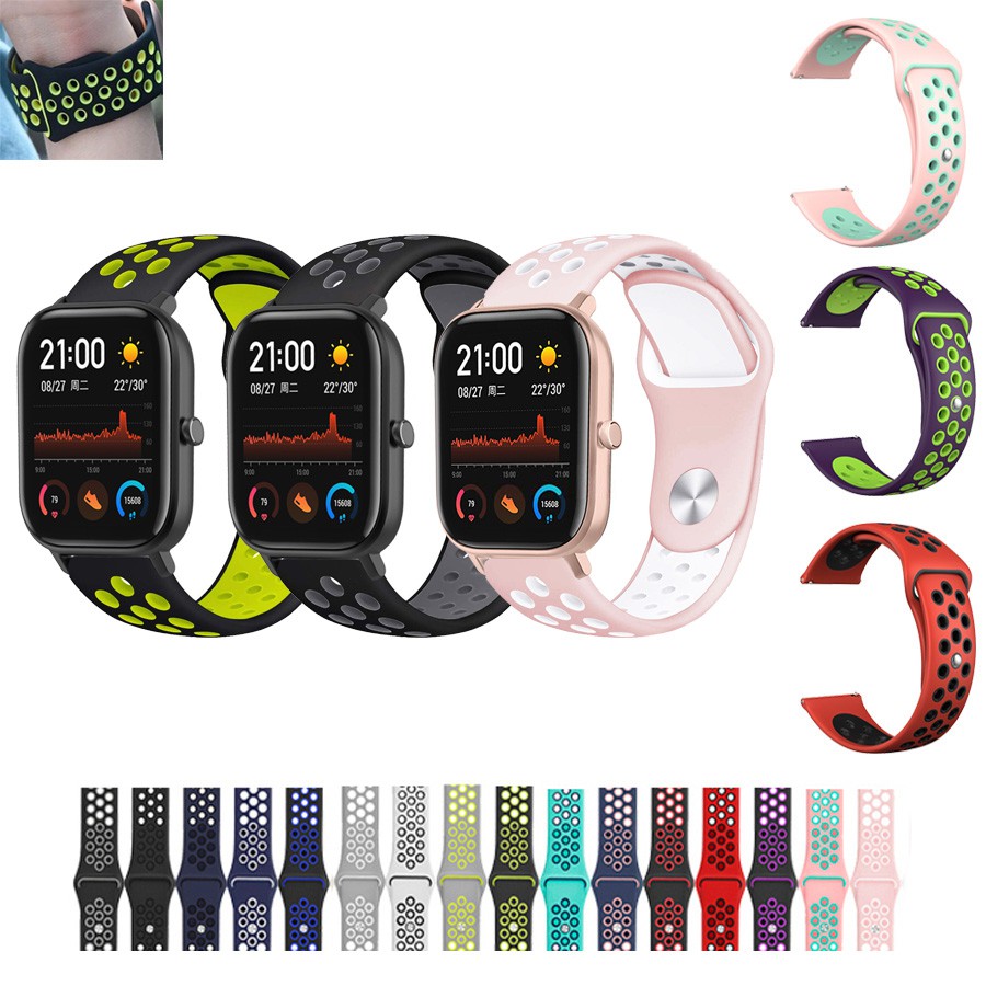 Dây đeo silicon mềm thay thế cho dây đồng hồ Huami Amazfit GTS3 Gts 2e Gts2 Mini / Bip Lite / Bip S / Bip S Lite / Bip U / Neo / GTR 42mm