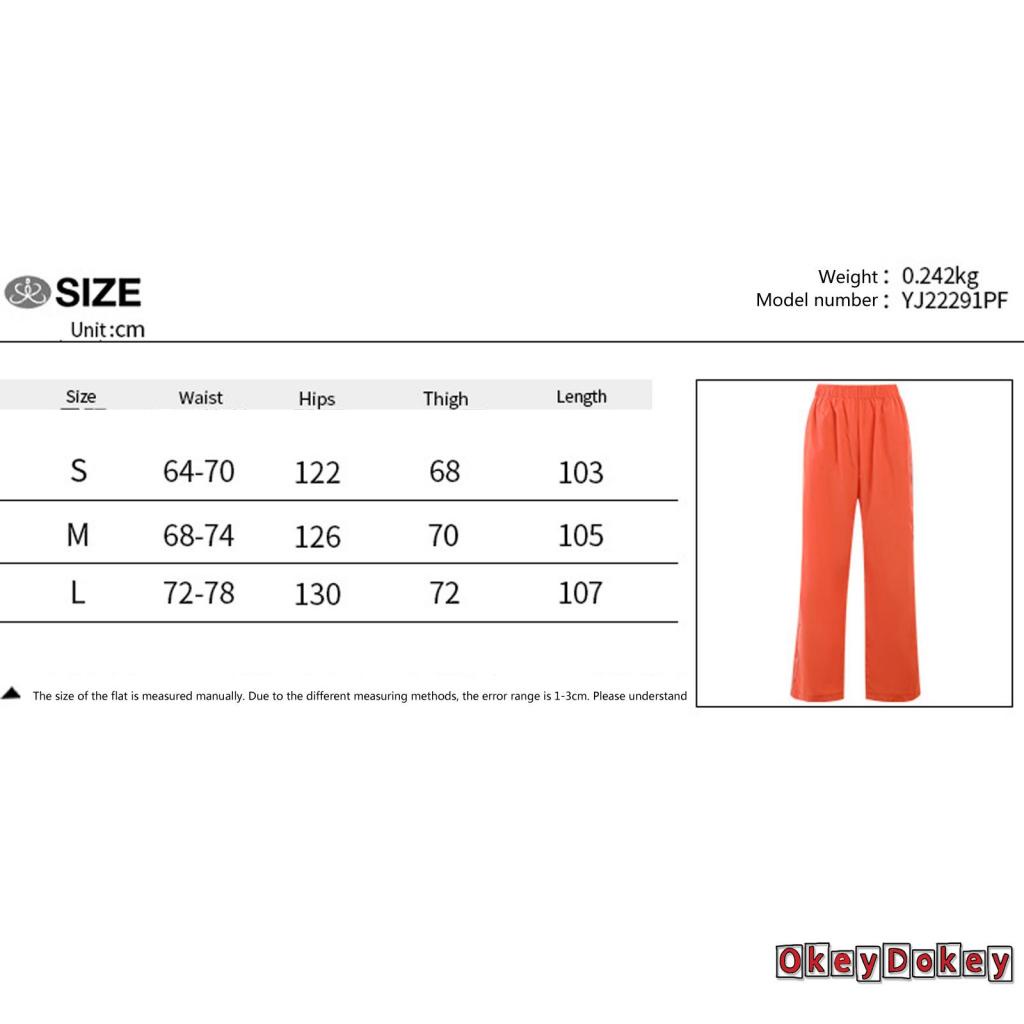 Quần Dài Dáng Suông Rộng Cột Dây Eo Thiết Kế Kẻ Sọc Bên Hông Cho Nữ