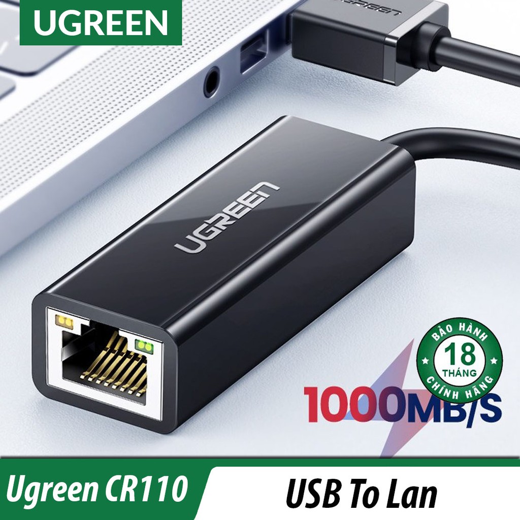 Dây Chuyển USB Sang Lan Cao Cấp UGreen - Support 100/1000Mbps