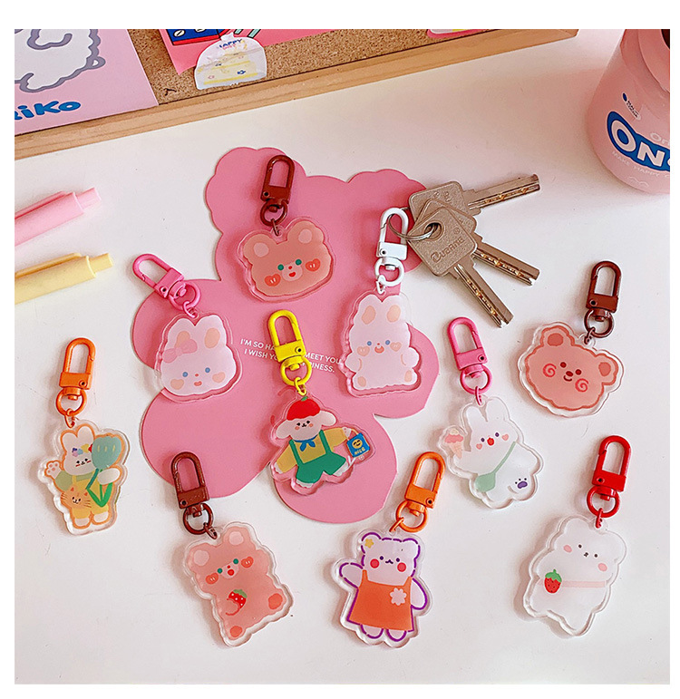 Móc khoá họa tiết hoạt hình dễ thương dùng gắn ba lô