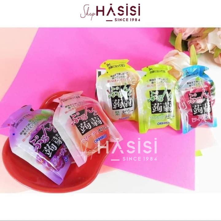 Thạch Rau Câu Trái Cây Nhật Mix Vị ORIHIRO 20g x 12Cái