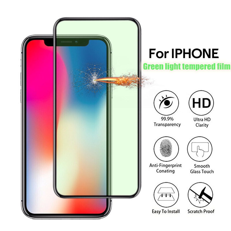 Kính cường lực TBTIC chống ánh sáng xanh thích hợp cho iPhone 14 13 12 11 Pro Max Mini SE 2020 X Xs Max Xr