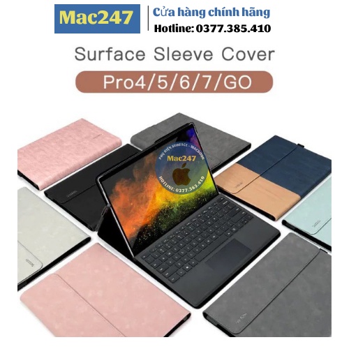 Bao da Surface Pro 4,5,6,7,X, Surface go 1,2 Chính Hãng Taikesen-Chống va đập - chống bụi bẩn