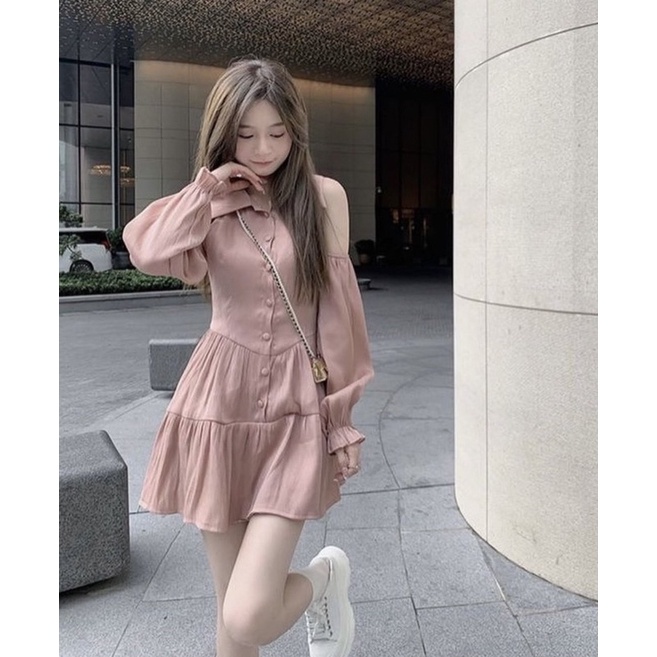 Đầm Sơ mi Đan Dây Xịn Xò