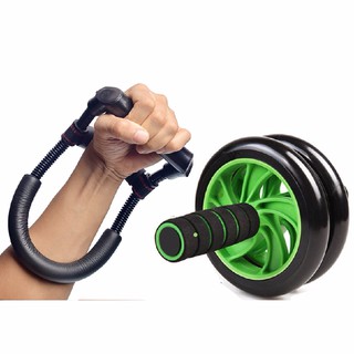 Combo Dụng Cụ Tập Bắp Cổ Tay Lót Đệm + 1  con lăn tập cơ bụng kèm thảm