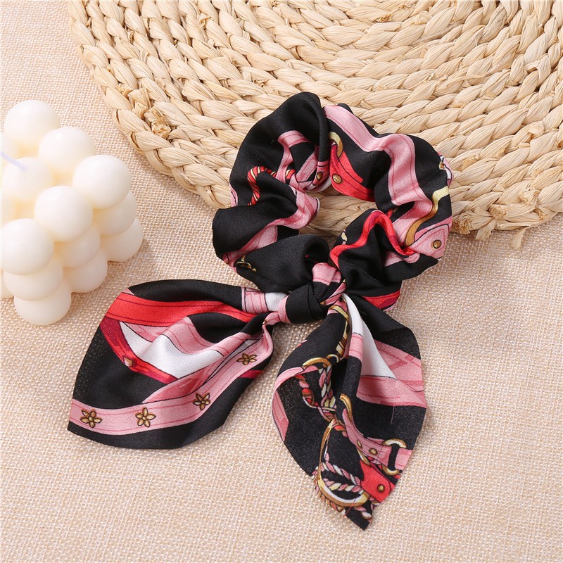 Mới Dây Buộc Tóc Vải Satin Màu Trơn Họa Tiết Hoa Nhỏ Xinh Xắn