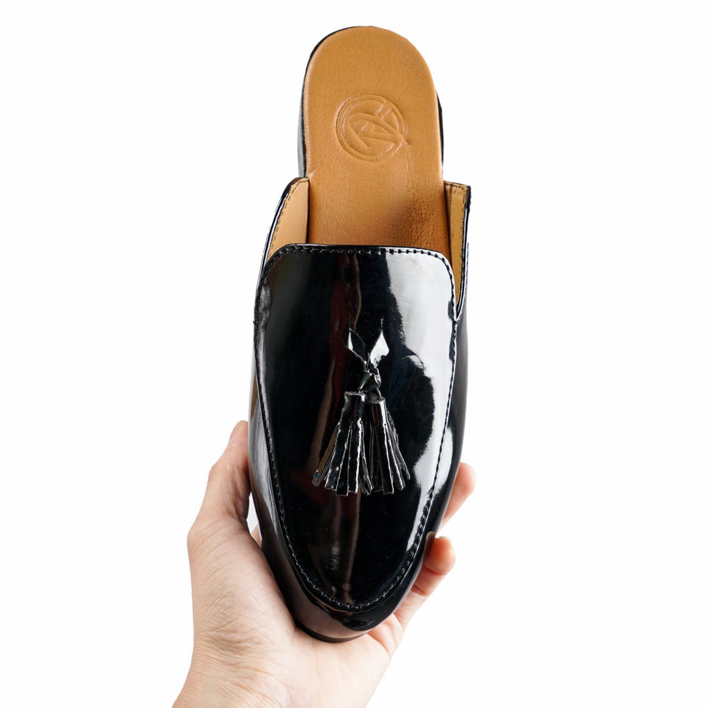 Giày Sục Nam Đẹp AROTI Dáng Lười Chất Da Dáng Mọi Lịch Lãm, Sang Trọng Màu Đen - M579 sp3