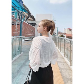 Set đầm thun maxi + áo trơn tay dài✌🏻
