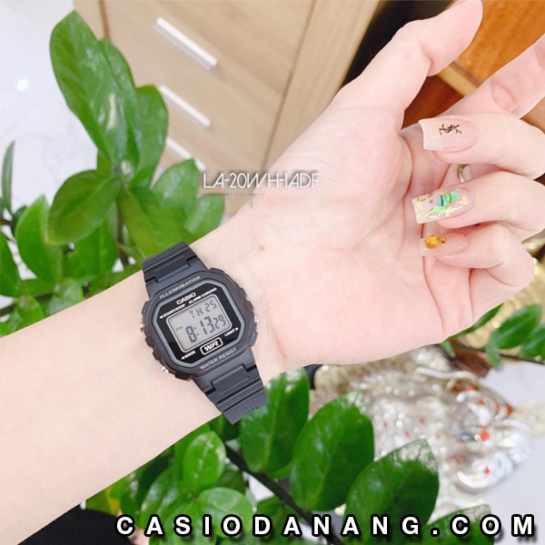 Đồng hồ nữ dây nhựa Casio chính hãng Anh Khuê LA-20WH-1ADF
