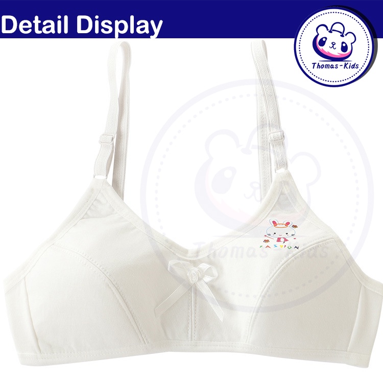 Áo lót cotton cho bé gái 8-12 tuổi không có đệm ngực cài nút sau B241