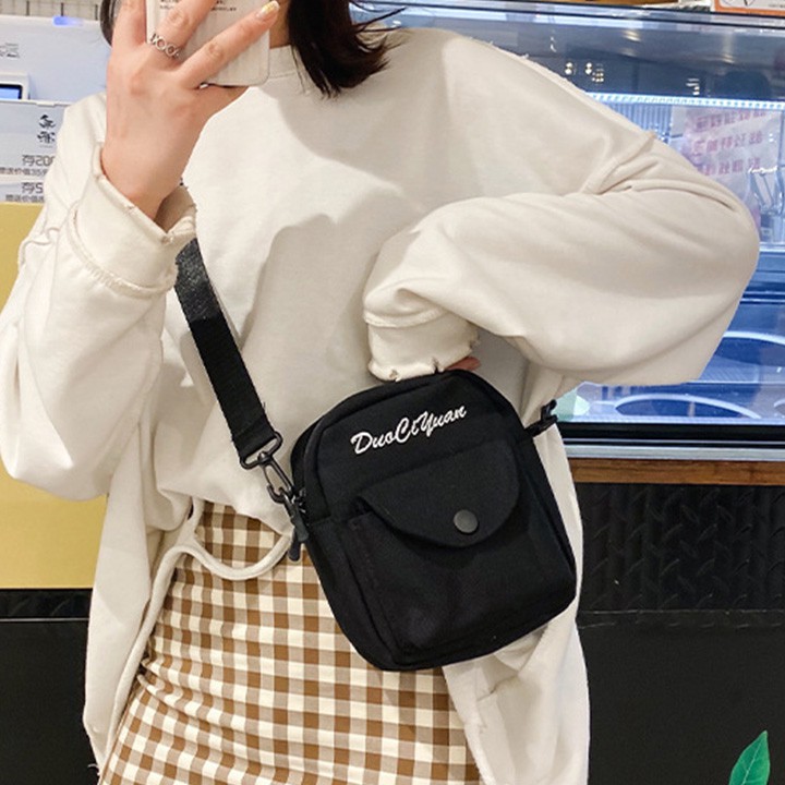 Túi Vải Đeo Chéo Mini Dây Rút Style Hàn Quốc Mẫu Mới Hot Trend 2021