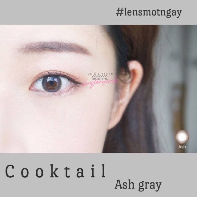 Kính áp tròng 1 ngày COCKTAIL ASH GRAY của Lensme (Korea)