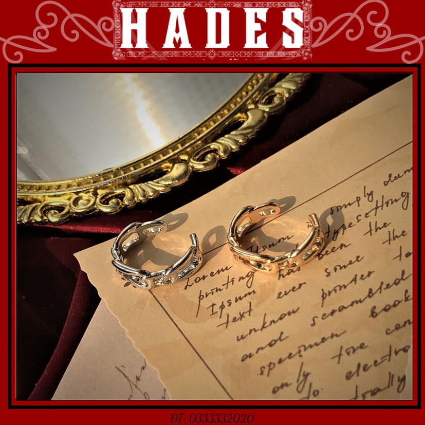 [Xả kho] Nhẫn titan nam nữ free size phong cách hip hop - Rings unisex thay đổi được kích thước cá tính phụ kiện Hades.
