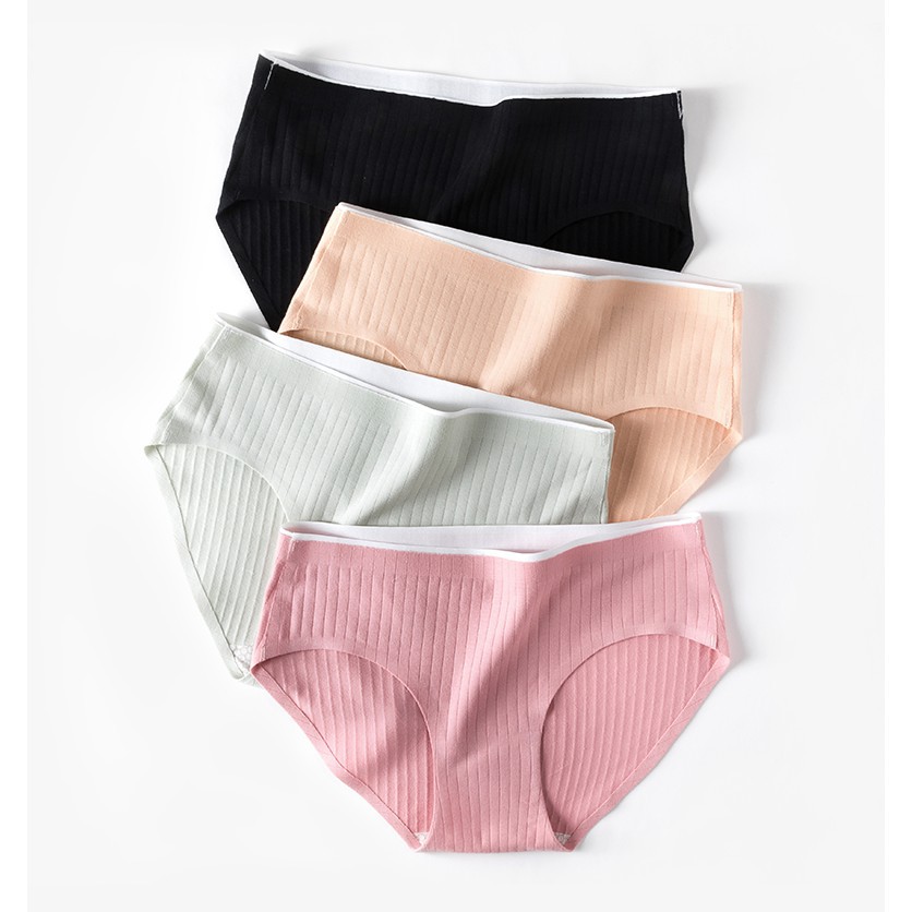 Quần Lót Cotton Gân Tăm Không Đường May Kháng Khuẩn CT06  giá tốt